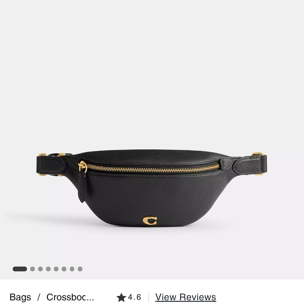 Coach Black Mini Bag with Gold Accents